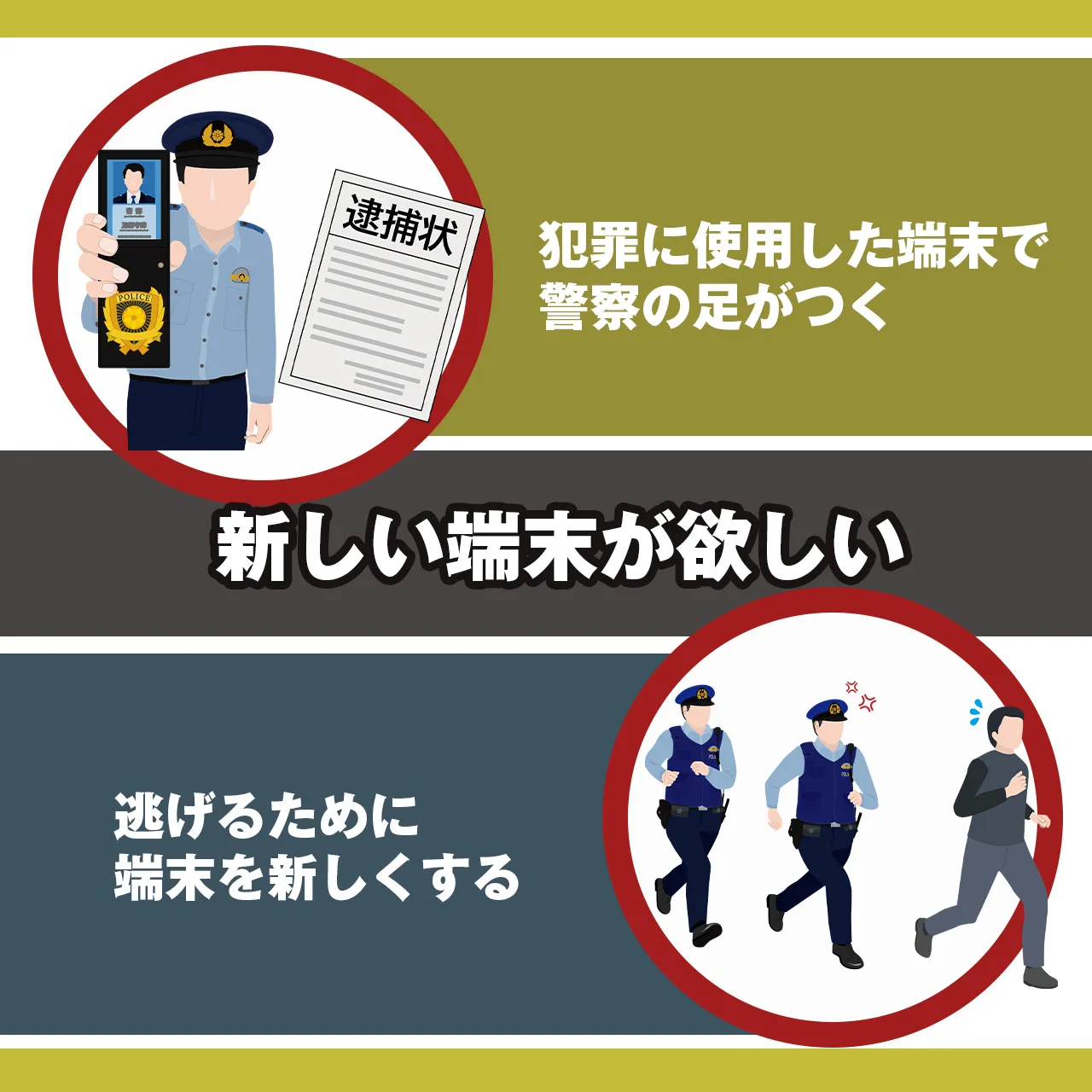 理由③:足がついたら新しい端末が欲しいから