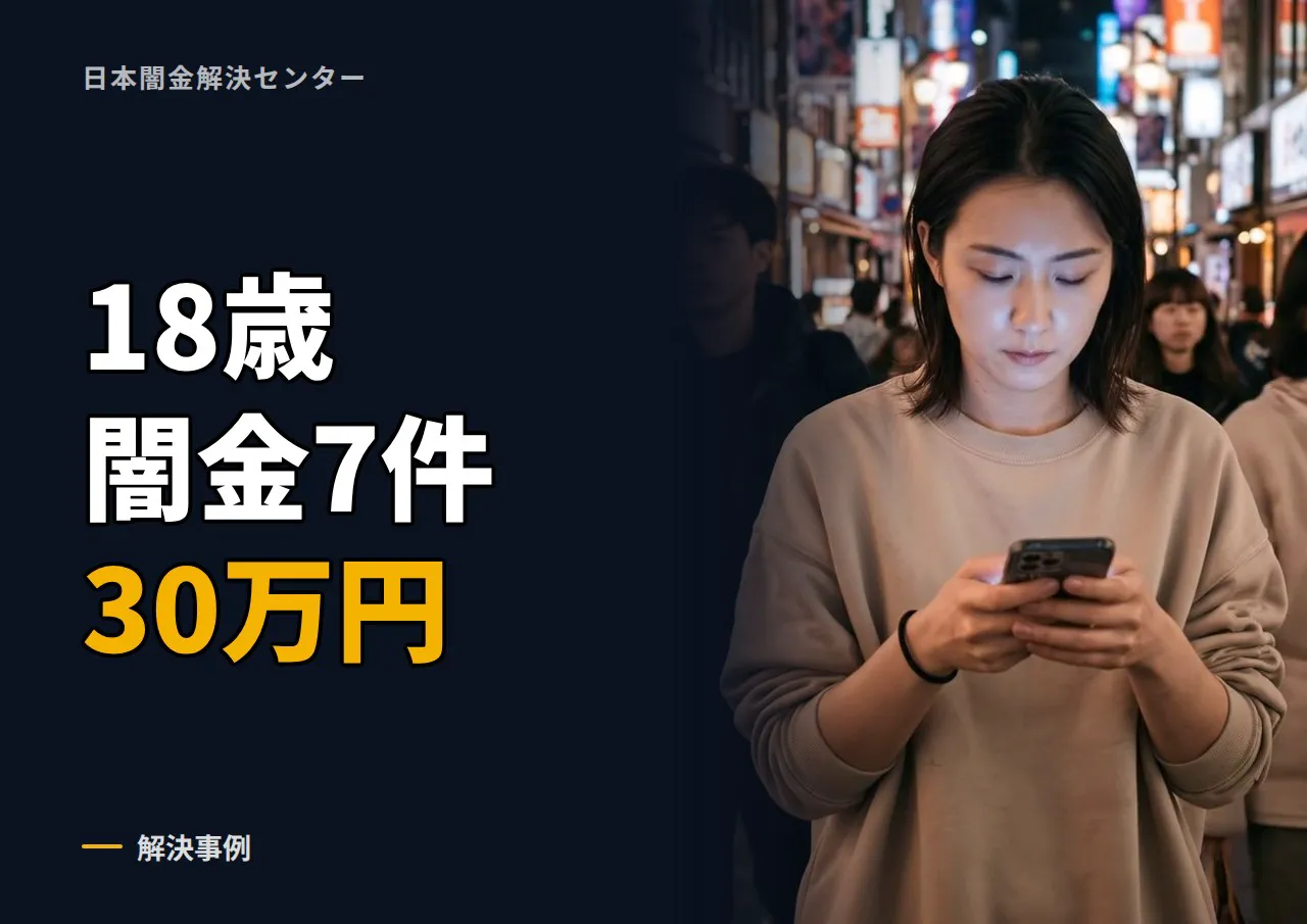 趣味嗜好のために闇金7件から借りてしまった！18歳女性の解決記録