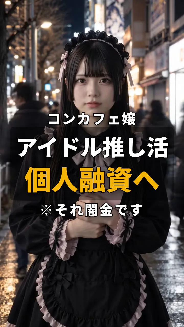 闇金体験談｜メン地下のための借金はいつしか個人融資にまで及んだ（24歳コンカフェ嬢・ありさ）